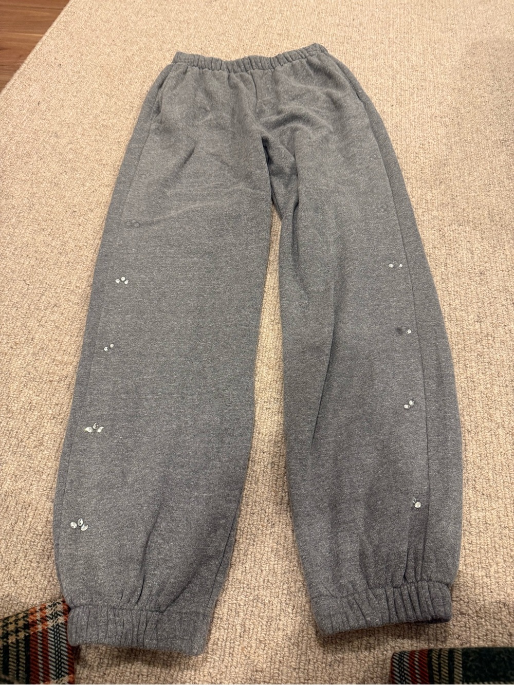 Clare v embellished jogger sweatpants grey see photos women’s small - Picture 2 of 9